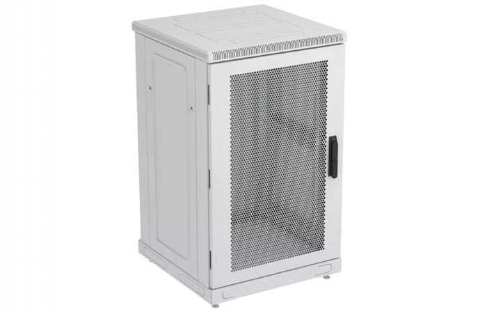 Шкаф телекоммуникационный напольный 19",18U(600x1000), ШТ-НП-18U-600-1000-П, передняя дверь перфорированная ССД