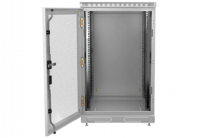Шкаф телекоммуникационный напольный 19",18U(600x1000), ШТ-НП-18U-600-1000-П, передняя дверь перфорированная ССД