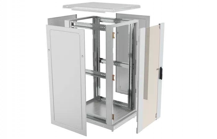 Шкаф телекоммуникационный напольный 19",33U(600x800), ШТ-НП-33U-600-800-С, передняя дверь стекло ССД