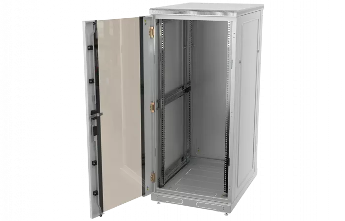 Шкаф телекоммуникационный напольный 19",33U(600x800), ШТ-НП-33U-600-800-С, передняя дверь стекло ССД