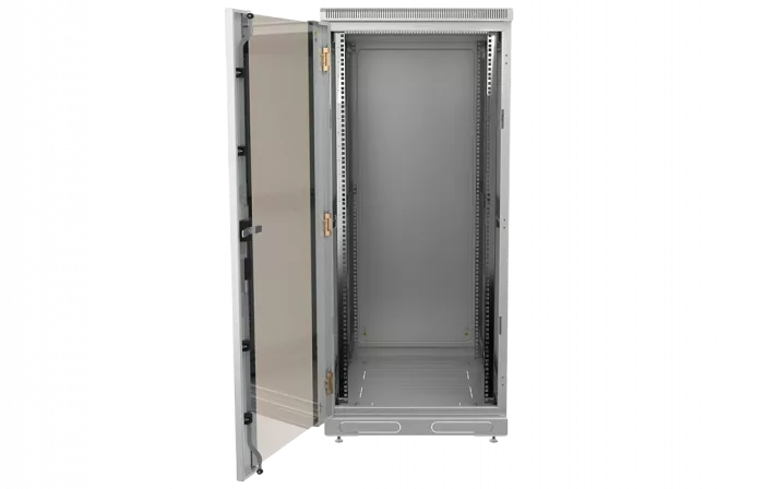 Шкаф телекоммуникационный напольный 19",33U(600x800), ШТ-НП-33U-600-800-С, передняя дверь стекло ССД