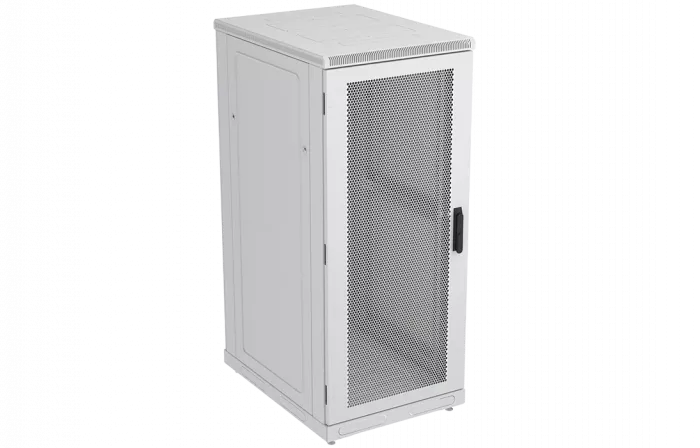 Шкаф телекоммуникационный напольный 19",27U(600x600), ШТ-НП-27U-600-600-П, передняя дверь перфорированная ССД