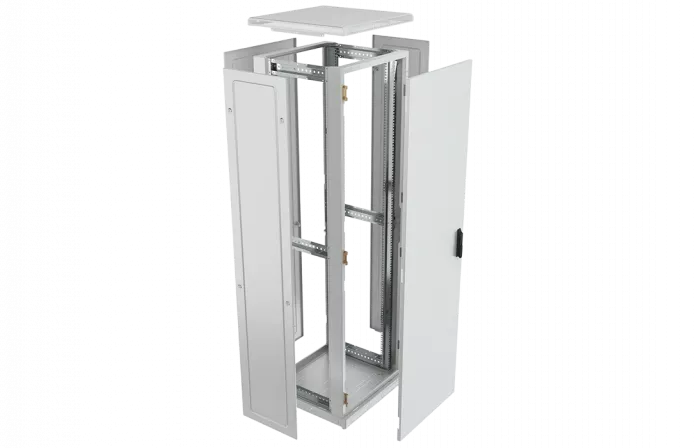 Шкаф телекоммуникационный напольный 19",47U(600x600), ШТ-НП-47U-600-600-М, передняя дверь металл ССД