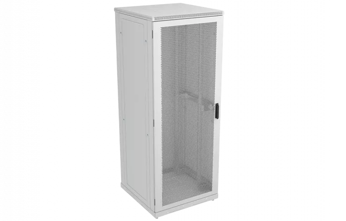 Шкаф телекоммуникационный напольный 19",47U(800x1000), ШТ-НП-47U-800-1000-ПП, передняя и задняя дверь перфорированная ССД