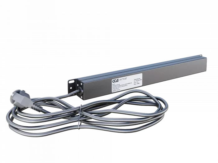 Блок розеток БР-5SCH-5C13-10А-Ш-1,8SCH Блок розеток 19", 5 Schuko, 5 C13, максимальный ток 10А, шнур 1,8 м