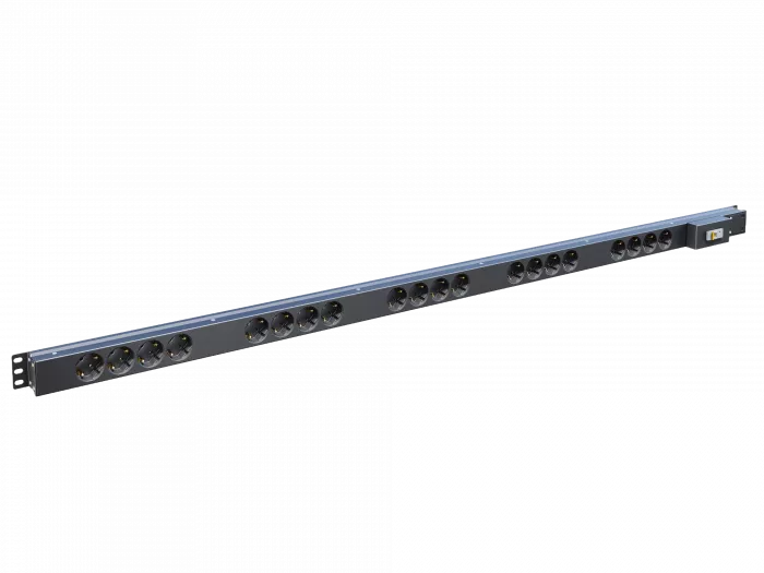 Вертикальный блок розеток,БР-20SСH-16A-К     16А, 20 розеток Schuko, 33-48U, колодка