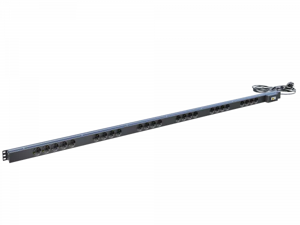 Вертикальный блок розеток,БР-25SСH-16A-Ш-3 .16А, 25 розеток Schuko, 42-48U, шнур 3 м