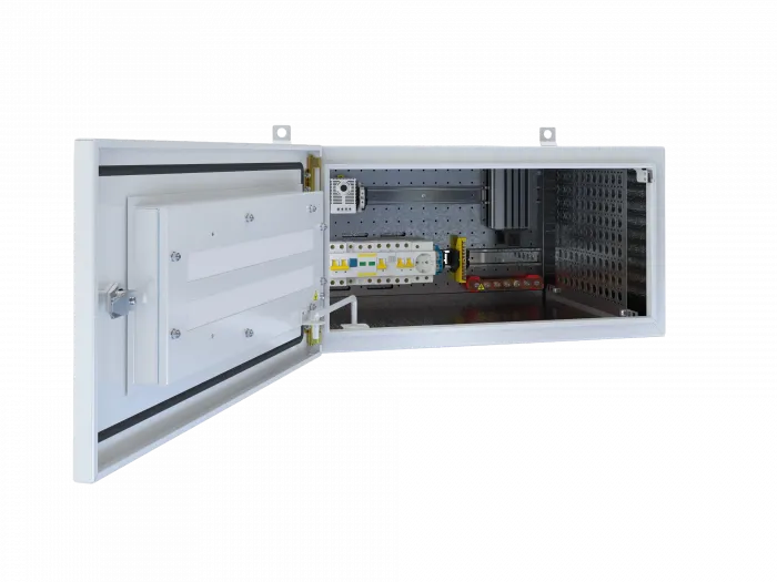 Шкаф климатический  навесной с комплектацией 19",6U(600x350), ШКТ-НВ-6U-600-350-КОМ-1