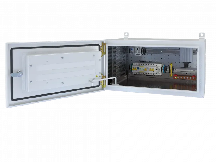 Шкаф климатический  навесной с комплектацией 19",6U(600x350), ШКТ-НВ-6U-600-350-КОМ-1