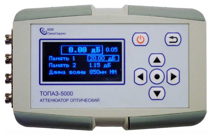 Аттенюатор оптический ТОПАЗ-5000-3 (SM 1310/1550 нм; MM 850/1300 нм)