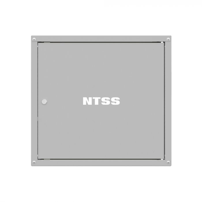 Шкаф настенный телекоммуникационный NTSS LIME 15U 550х600х770мм, 2 профиля 19, дверь сплошная металл, боковые стенки несъемные, разобранный, серый RAL 7035