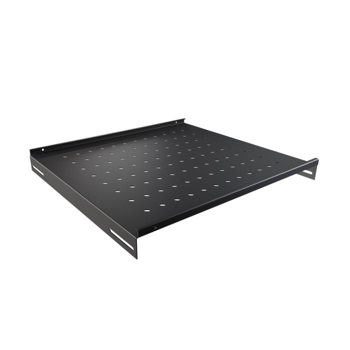 Полка стационарная NTSS 470х350мм, для напольных шкафов глубиной 600мм, нагрузка до 100кг, черный RAL 9005