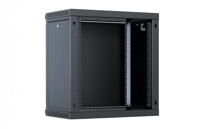 Шкаф телекоммуникационный настенный разборный со съемными боковыми стенками 19”,12U(600x350), ШТ-НСрМ-12U-600-350-М-Ч дверь металл черный