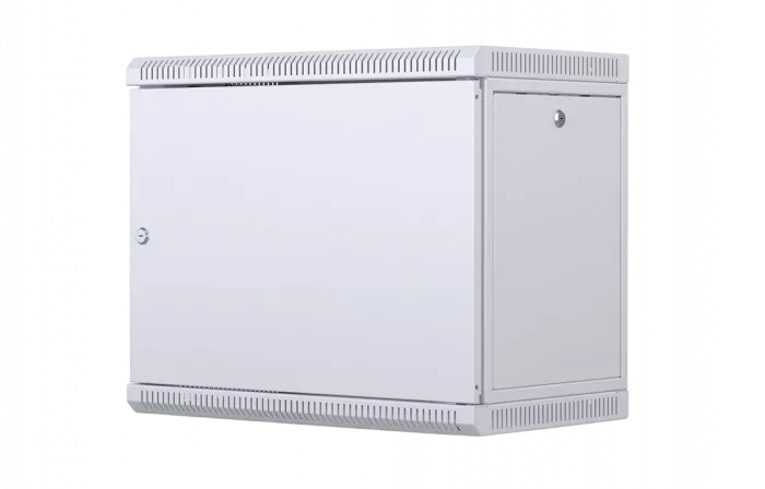 Шкаф телекоммуникационный настенный разборный со съемными боковыми стенками 19”,9U(600x550), ШТ-НСрМ-9U-600-550-М-Ч дверь металл черный