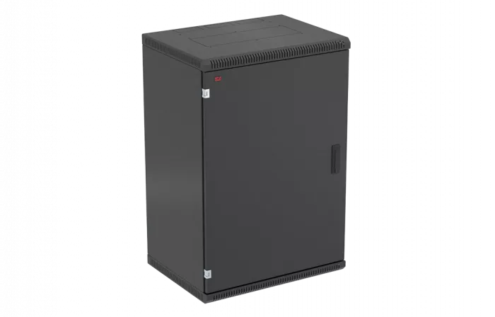 Шкаф телекоммуникационный настенный разборный черный 19”,18U(600x650), ШТ-НСр-18U-600-650-М-Ч дверь металл ССД