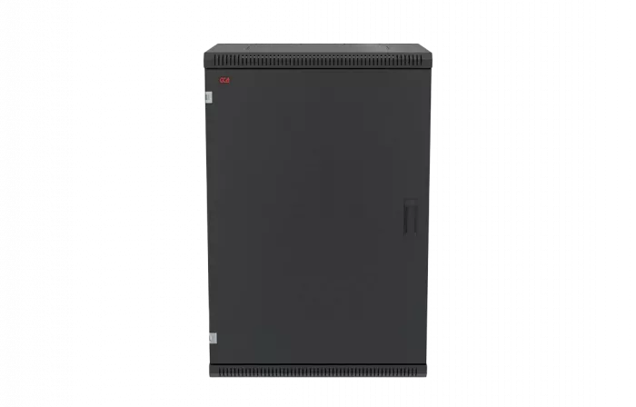Шкаф телекоммуникационный настенный разборный черный 19”,18U(600x650), ШТ-НСр-18U-600-650-М-Ч дверь металл ССД
