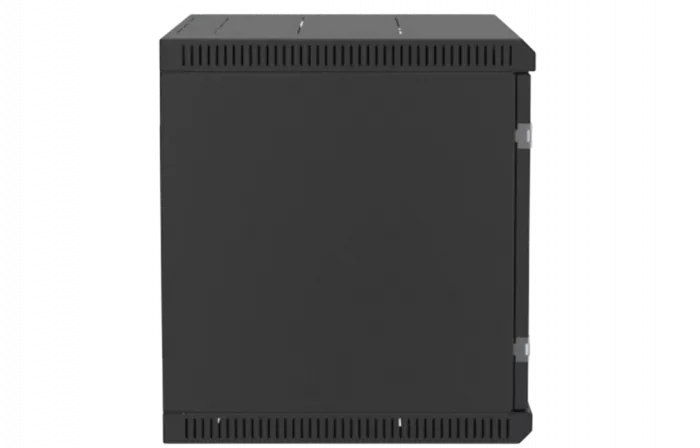 Шкаф телекоммуникационный настенный разборный черный 19”,9U(600x650), ШТ-НСр-9U-600-650-С-Ч дверь стекло ССД