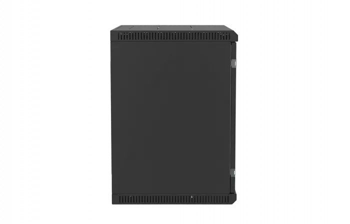 Шкаф телекоммуникационный настенный разборный черный 19”,12U(600x550), ШТ-НСр-12U-600-550-М-Ч дверь металл ССД