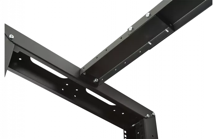 Стойка телекоммуникационная двухрамная СТ-33U-2М-К-Ч черная (комплектная) ССД