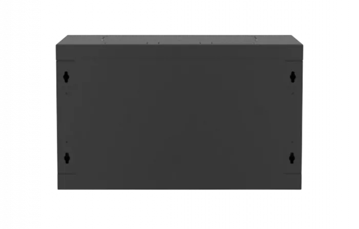 Шкаф телекоммуникационный настенный разборный черный 19”,6U(600x350), ШТ-НСр-6U-600-350-С-Ч дверь стекло ССД