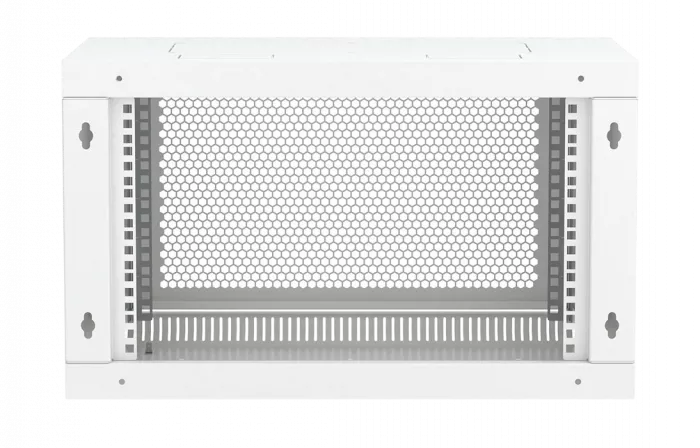 Шкаф телекоммуникационный настенный разборный 19”,6U(600x450), ШТ-НСр-6U-600-450-П дверь перфорированная ССД