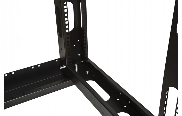 Стойка телекоммуникационная двухрамная СТ-33U-2М-К-Ч черная (комплектная) ССД