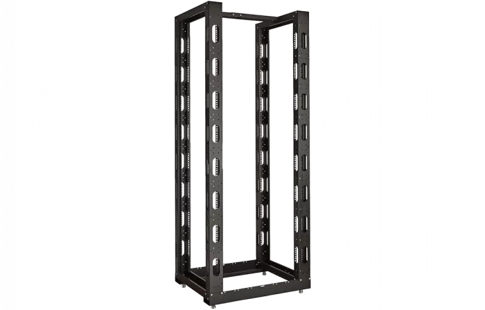 Стойка телекоммуникационная двухрамная СТ-33U-2М-К-Ч черная (комплектная) ССД