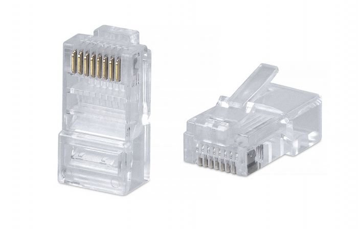 WRline WR-8P8C-C5E Коннектор RJ-45 под витую пару, категория 5e, неэкранированный, универсальный (100 шт в упак.)