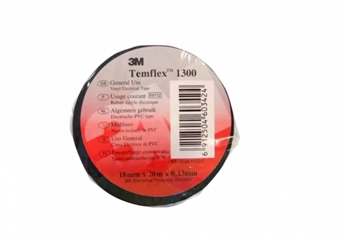 7100081322 Temflex 1300, белая, универсальная изоляционная лента, 15мм х 10м х 0,13мм