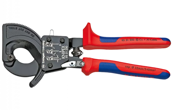 KN-9531250	Кабелерез с трещоткой, Ø 32 мм (240 мм², MCM 500), длина 250 мм
