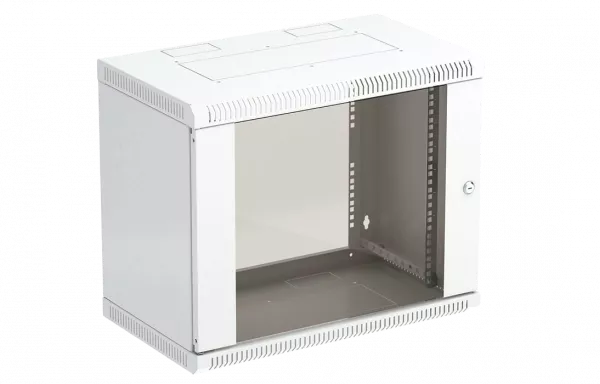 Шкаф телекоммуникационный настенный разборный 19”,12U(600x550), ШТ-НСр-12U-600-550-С дверь стекло ССД