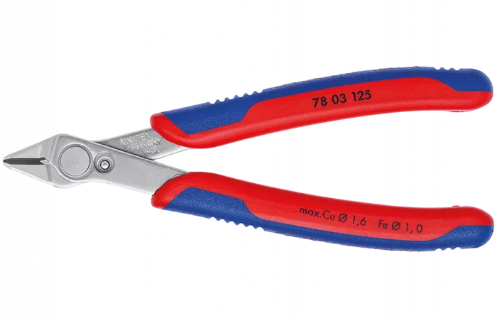 KN-7803125	Electronic Super Knips® Бокорезы прецизионные, нерж., 125 мм, 2-комп ручки