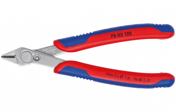 KN-7803125	Electronic Super Knips® Бокорезы прецизионные, нерж., 125 мм, 2-комп ручки