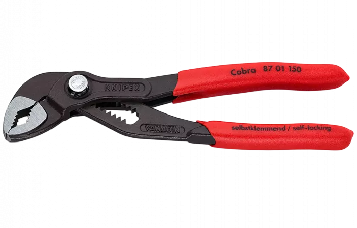 KN-8701150 COBRA® клещи переставные, зев 32 мм, длина 150 мм, фосфатированные, обливные ручки