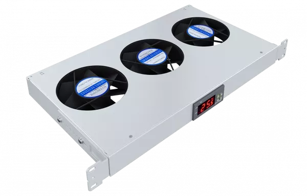 Вентиляторный модуль , 3 вентилятора с цифровым термореле ВМ-3-19"-Т-2 ССД