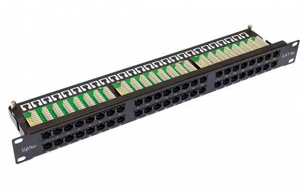 10-0406 SUPRLAN Патч-панель высокой плотности 19'. 48 портов RJ-45. UTP. Cat.5e. 1U