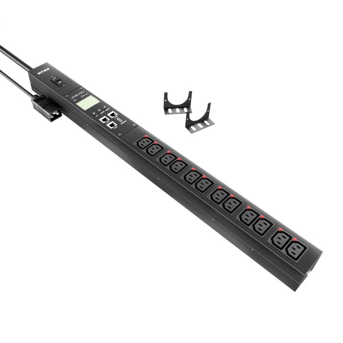 Блок распределения питания NTSS Metered, 1ф16А, 3.7кВт, 1 автоматический выключатель, (12)С13  с фикс., 3м кабель с вилкой IEC 60320 C20