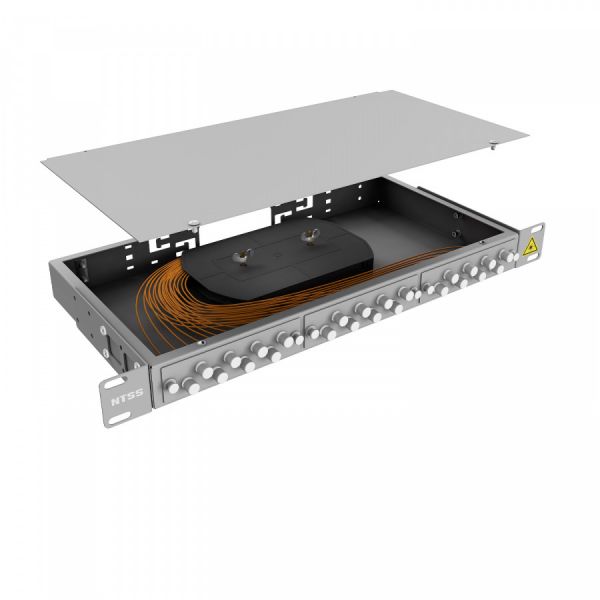 Кросс 19" NTSS PREMIUM, предсобранный 1U, 12 портов FC/UPC, 50/125 мкм