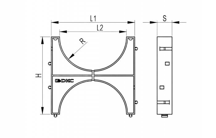 025201 Держатель расстояния одинарный (кластер) d=200