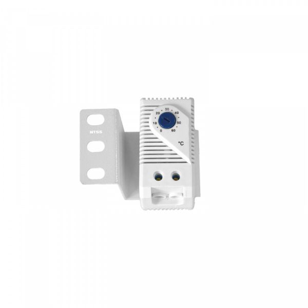 Термостат регулируемый NTSS, крепление на 19, нормально-разомкнутый (0...+60°C) управление включением/выключением модулей вентиляторов