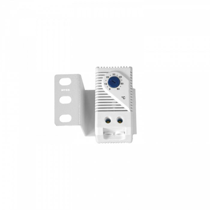 Термостат регулируемый NTSS, крепление на 19, нормально-разомкнутый (0...+60°C) управление включением/выключением модулей вентиляторов