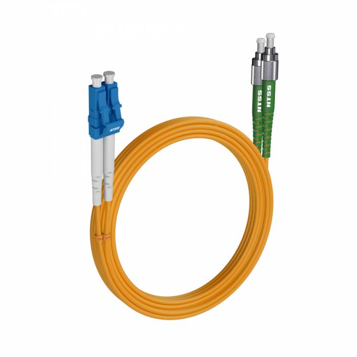 Шнур оптический NTSS dpc LC/UPC-FC/APC 9/125 3.0мм 15м LSZH (патч-корд)