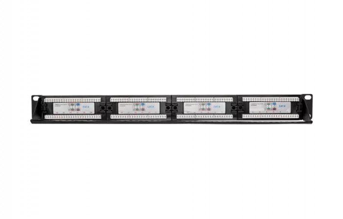 02-0231 REXANT PRO Патч-панель с кабельным органайзером 19", 1U, 24 порта, RJ-45, CAT 6, UTP