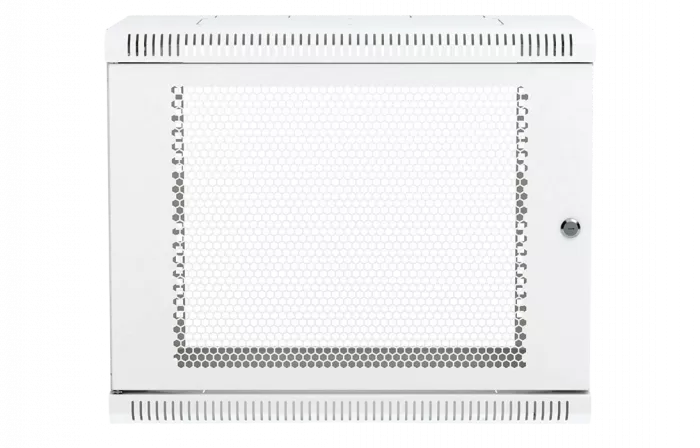 Шкаф телекоммуникационный настенный разборный 19”,9U(600x350), ШТ-НСр-9U-600-350-П дверь перфорированная ССД
