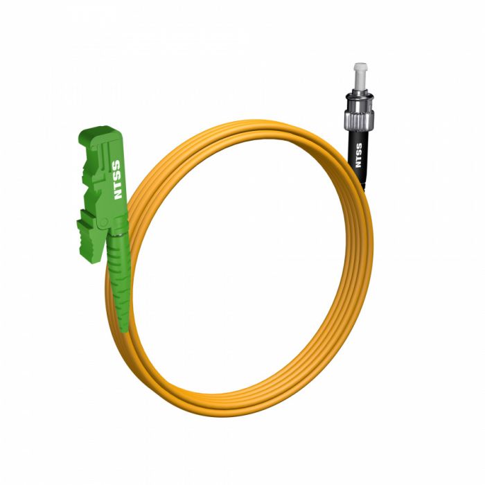 Шнур оптический NTSS spc E2000/APC-ST/UPC 9/125 3.0мм 3м LSZH (патч-корд)