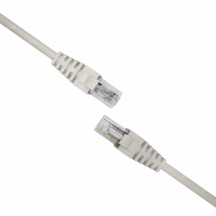 Патч-корд NTSS 2хRJ45/8P8C, T568B UTP 5e кат. литой 10 метров, LSZH, белый