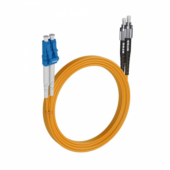 Шнур оптический NTSS dpc LC/UPC-FC/UPC 9/125 3.0мм 20м LSZH (патч-корд)