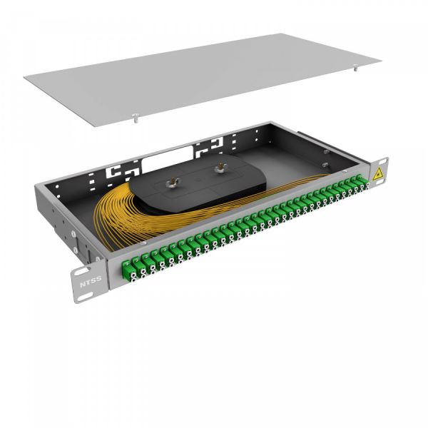 Кросс 19" NTSS PREMIUM, предсобранный 1U, 32 порта LC/APC duplex, 9/125 мкм