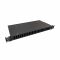 Кросс NTSS оптический 19'' укомплектованный 1U, 24 порта SC/APC duplex, 9/125 мкм (сплошная панель, сплайс-кассета 2шт, пигтейлы, КДЗС, адаптеры) черный RAL 9005