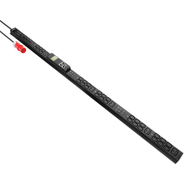 Блок распределения питания NTSS Metered, 3ф32А, 22кВт, 6 автоматических выключателей, (36)С13, (6)С19, 3м кабель с вилкой IEC 60309